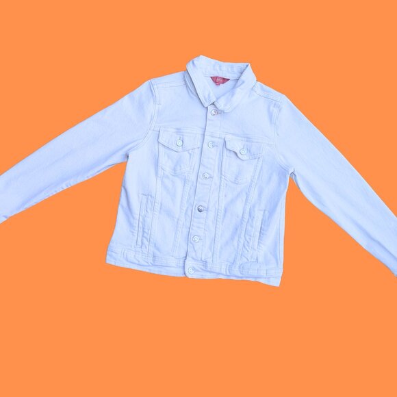 Handmade, Upcycled Hello Kitty/Kiss White Denim Jacket Size M - Picture 4 of 4